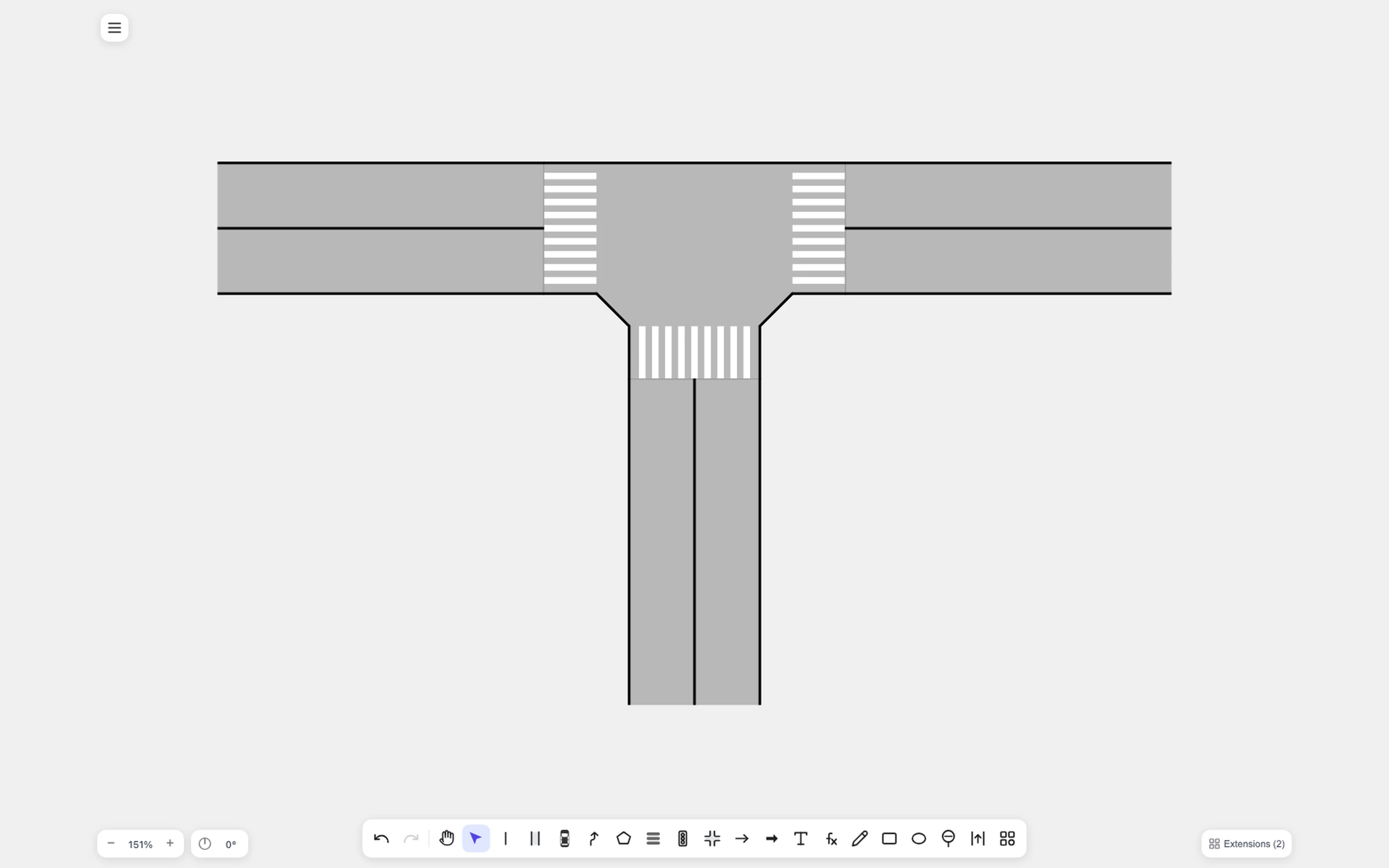T-junction — the same generator with three legs