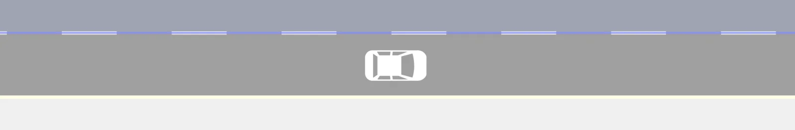 The canvas mid-run with Follow: Ego — the vehicle stays centred as the camera tracks it along the road